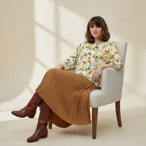 Zara Orange Blossom Blouse Size L